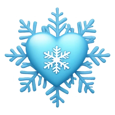 Light blue heart with snowflake sticker