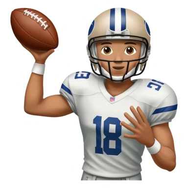 Wide receiver catching a football sticker