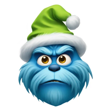 blue grinch sticker