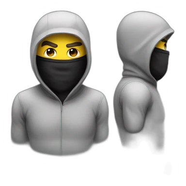 angry guy wearing balaclava  sticker