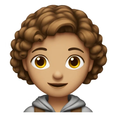 A brown-haired girl with books sticker