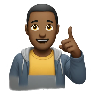 Man pointing to himself
 sticker