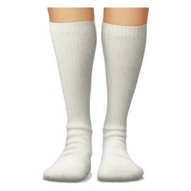 White Hairy legs with white stinky dirty crew socks . Bottom of socks visible  sticker