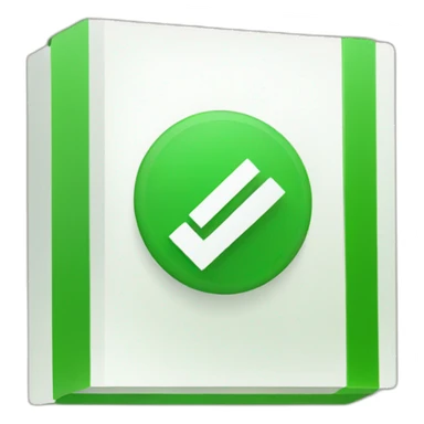 a green checkbox with a white check mark sticker