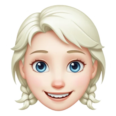 Freezing face with a smile sticker