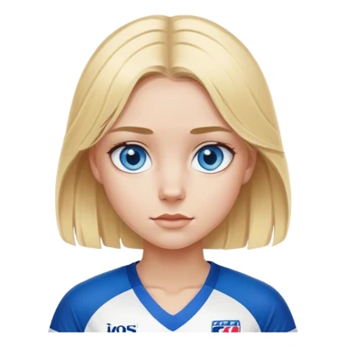 Blonde girl blue eyes AFL sticker