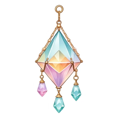 Pastel warm-colored romantic lush beautiful pretty hanging crystal-catcher aesthetic sticker
