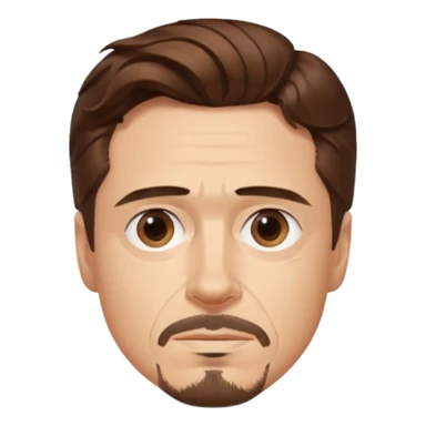 Tony Stark with wavy hair sticker