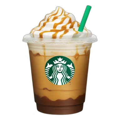 Starbucks iced caramel coffee sticker
