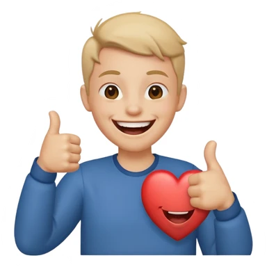 Add these three emojis = 😂+ ❤️ + 👍 sticker