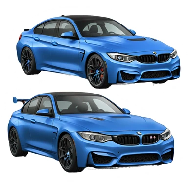 blue M4 Competition 4 door sticker
