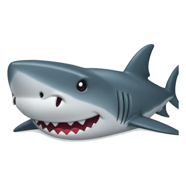 Shark with heart eyes tucked away in bed for the night  sticker