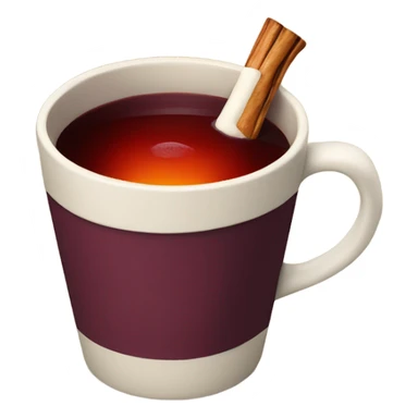 Mulled wine in a craft cup sticker