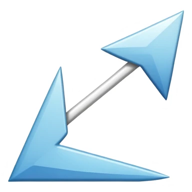 Extremely simplistic white arrow pointing sticker