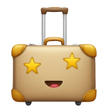 luggage with a star  sticker