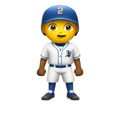 baseball player standing on 2nd base after getting a hit sticker