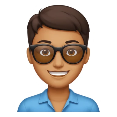 Naughty looking smile with sunglass sticker