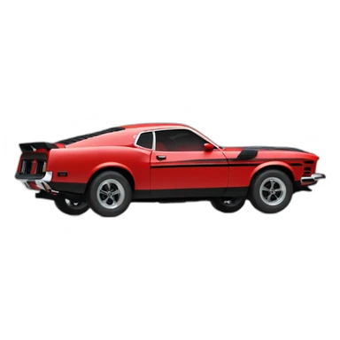Red mustang mach 1 profil sticker