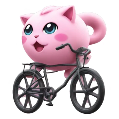 Jigglypuff on a bike sticker