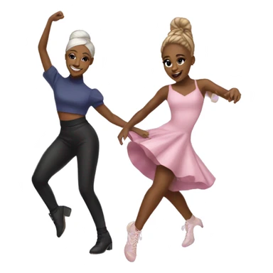 Cynthia Erivo and Ariana grande dancing through life sticker