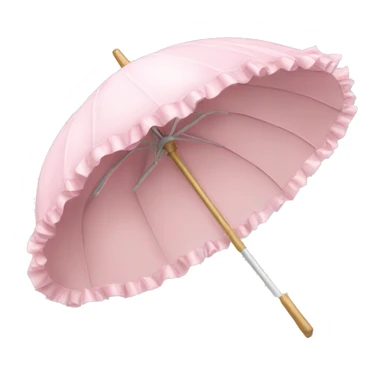 light pink frilly parasol   sticker