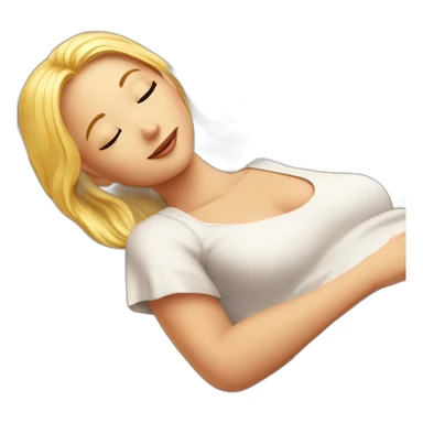 blonde girl red skin sunbathing with a book  sticker