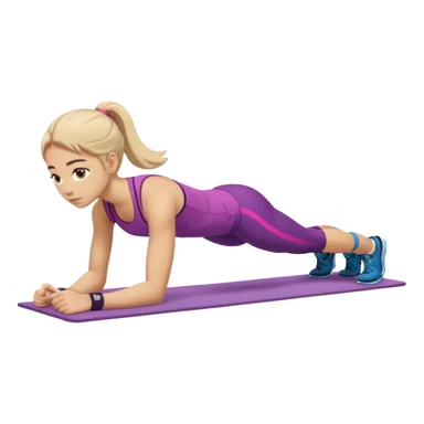 girl is doing plank sticker