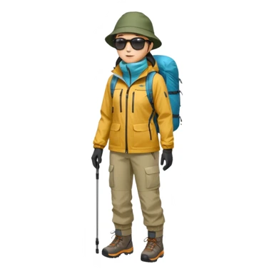 남미 여행에 가는 한국인의 전신을 그려줘! 바로 하이킹 갈 수 있을 정도로 잘 입은!

상체

🧥 방풍·방수 재킷 (고지대·우유니 필수)

👕 얇은 레이어드 2~3벌 (일교차 대비)

하체

👖 편한 바지(청바지 X, 스트레치 추천)

신발

👟 접지력 좋은 운동화 (마추픽추 필수)

🥾 우유니: 방수 신발 or 장화

악세사리

🧣 넥워머·모자 (아침/저녁 체감 -5~10도)

🕶️ 선글라스 (우유니·사막지역 눈부심 강함)
 sticker