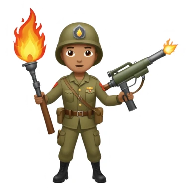 flame thrower war sticker