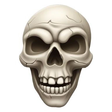 skull qui tire la langue en fermant un œil et en faisant les cornes de hard rock sticker