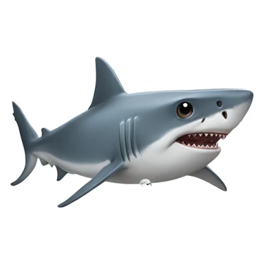 Shark playing with Star Wars ships sticker