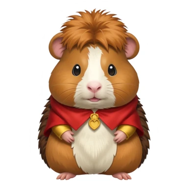Guinea pig with costume sticker