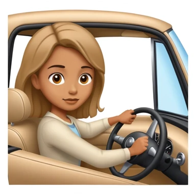 Girl driving a car sticker