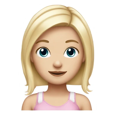 Cute blonde white girl with bunny ears sticker