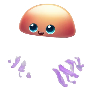 Happy Jellyfish in a smiling anemone sticker