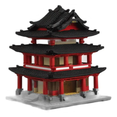 Ninjago temple as lego sticker