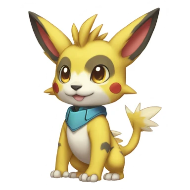 Cute cool anthro Digimon-Pokémon-animal full body sticker