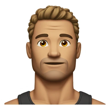 Muscular guy with insane jawline  sticker
