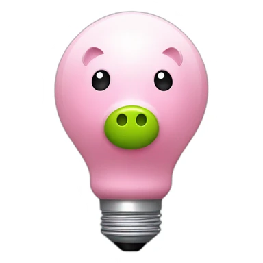 Idea bulb combine wtih piggy bank sticker