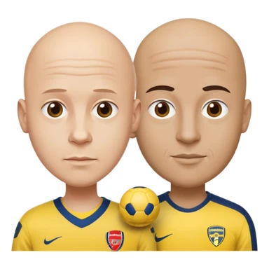Bald Arsenal fan and Bald Brøndby fan sticker