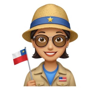 Guide + small flag, Tour Group. sticker