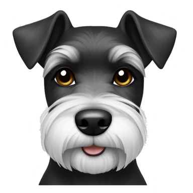 Mini schnauzer black & white sticker