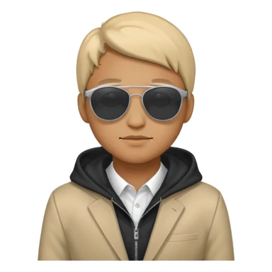 hoodie, sunglasses, suit sticker