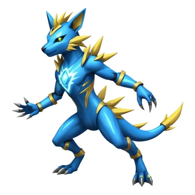 Modern Futuristic Cyber-Manectric-Zeraora-fusion (full body) sticker