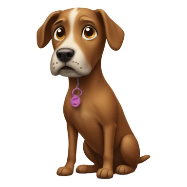 Dog with poop on its head sticker