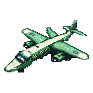 Crocodile shaped bomber airplane sticker