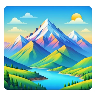 Montaña aesthetic sticker