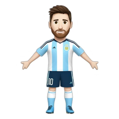 Lionel Messi Argentine uniform sticker