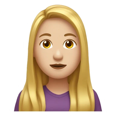 Obesity, female, with golden long hair sticker