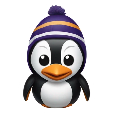 Penguin wearing Justin Jefferson nfl jersey  sticker